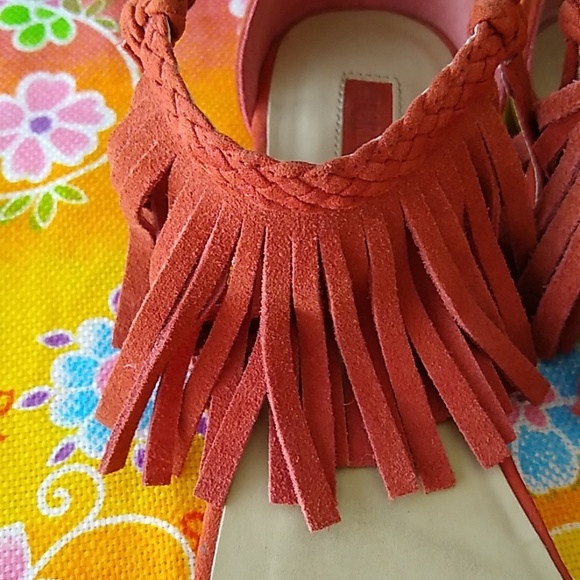 Forever 21 Fringed Suede Flat Sandals - Picture 6 of 8